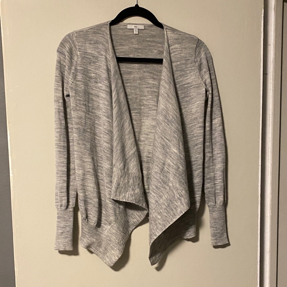 GAP Women's Heather Gray Open Cardigan